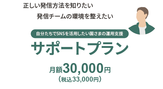 自分たちでSNSを活用したい園さまの運用支援「サポートプラン」月額33000円